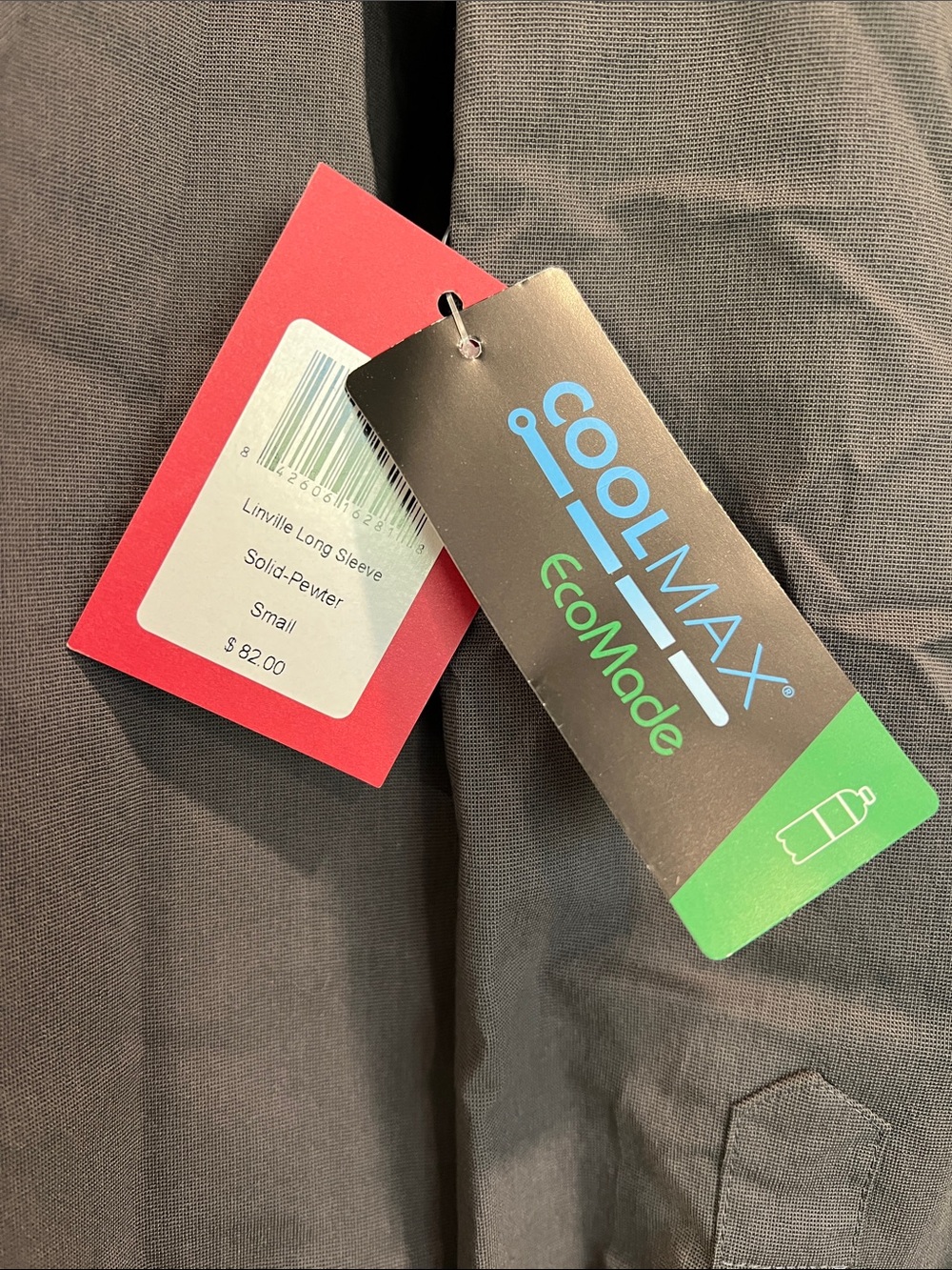 Kimes Ranch Men’s Long-Sleeve Button-Up Shirt — Charcoal Gray - Picture 2 of 4